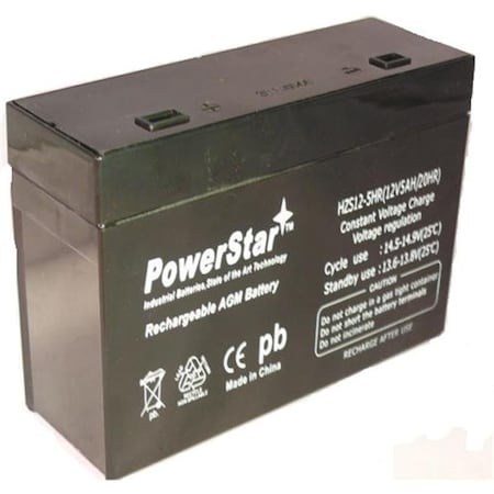 PowerStar Hzs12-5hr APC HC1217W Replacement SLA Battery